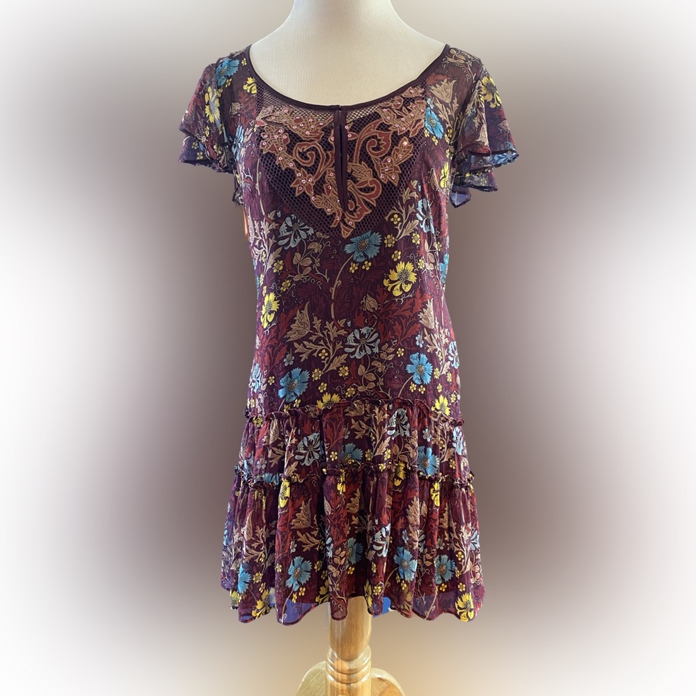 Free People Ruffle Long Shirt/Dress (2)
